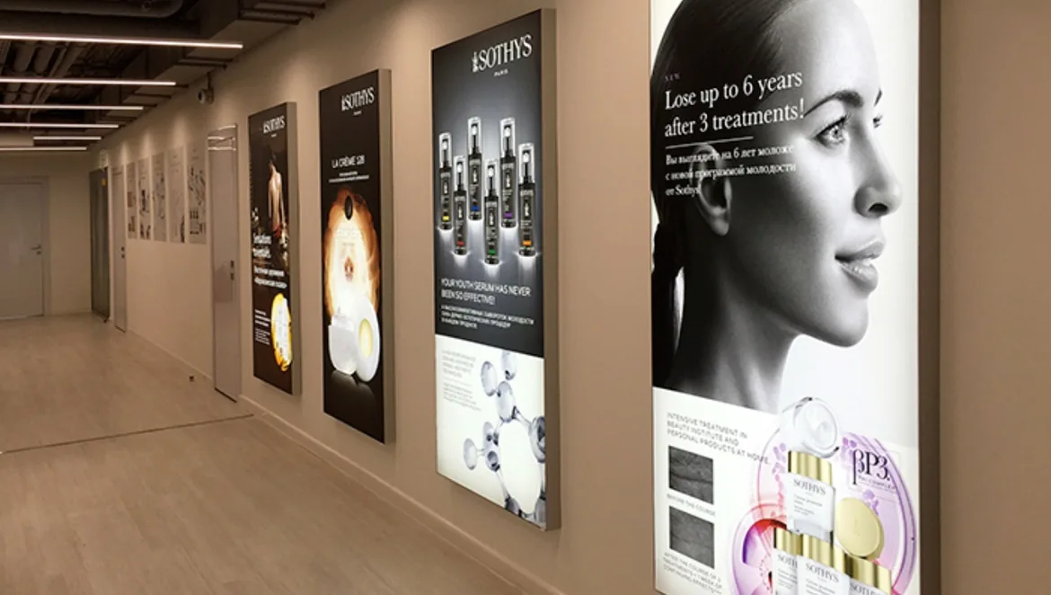 Lightbox tekstil baskı uygulama örneği