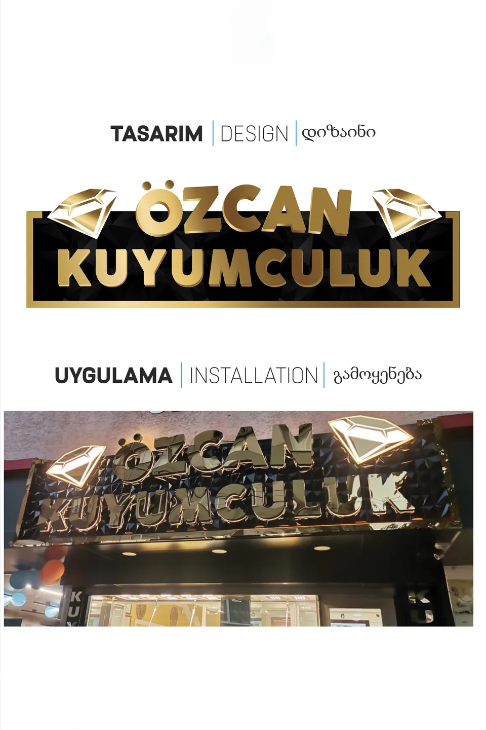 Işıklı tabela uygulama örneği