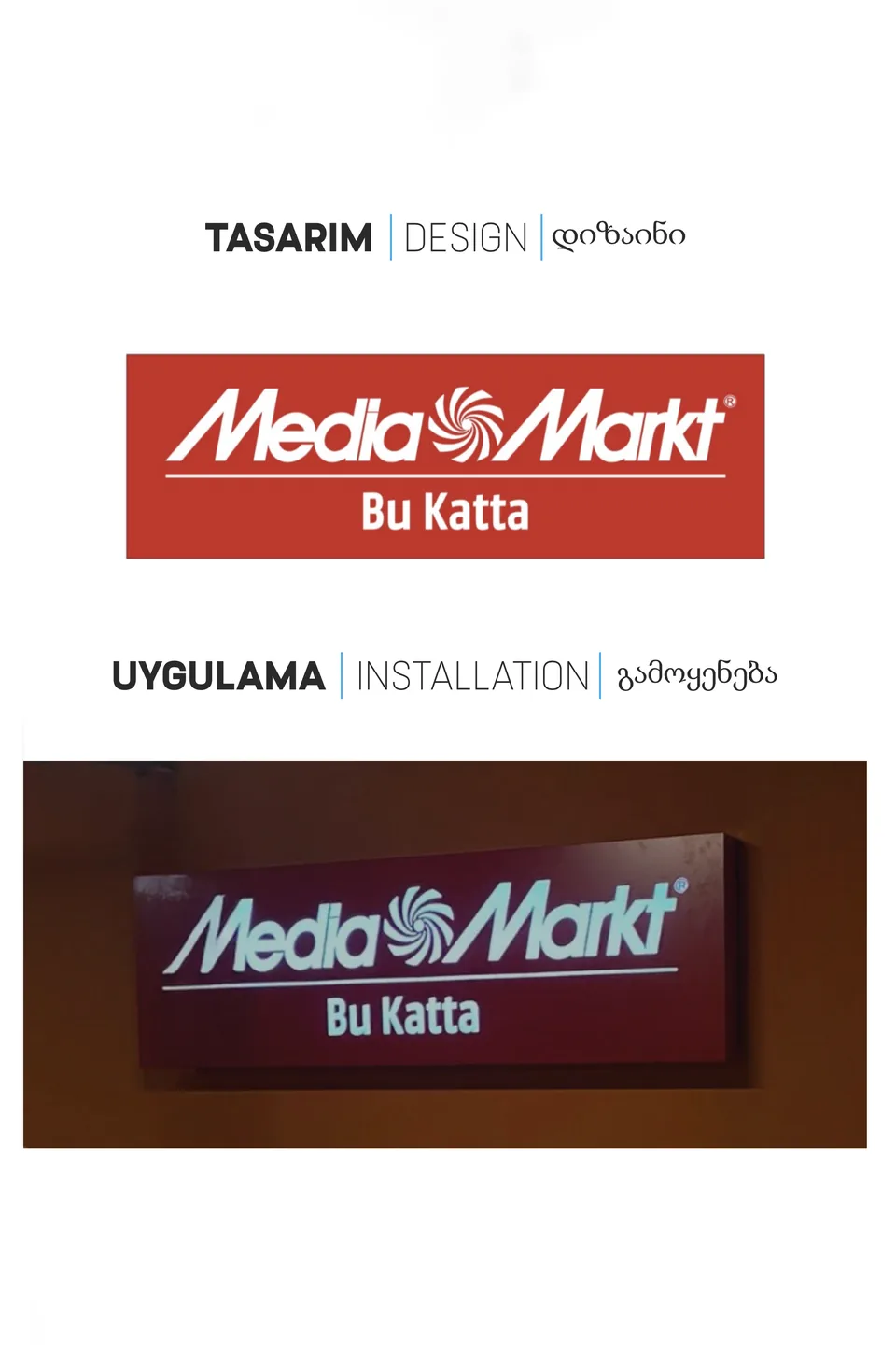 Işıklı tabela uygulama örneği